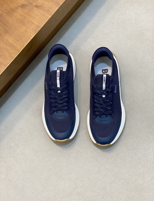 Hugo Boss Ttnm Evo Knit Leather Sneakers