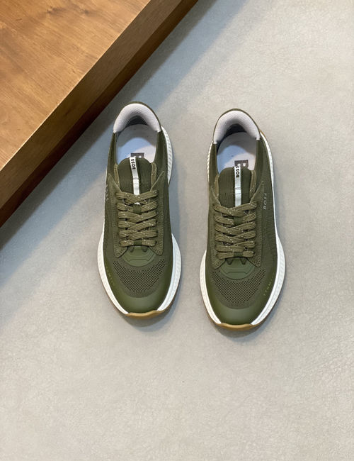 Hugo Boss Ttnm Evo Knit Leather Sneakers