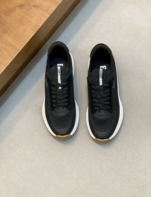 Hugo Boss Ttnm Evo Knit Leather Sneakers