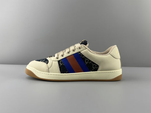 Gucci Screener Series Distressed Leather Sneakers