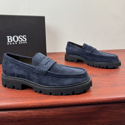 Hugo Boss Platform Derby Shoes Leather Upper Durable Sole