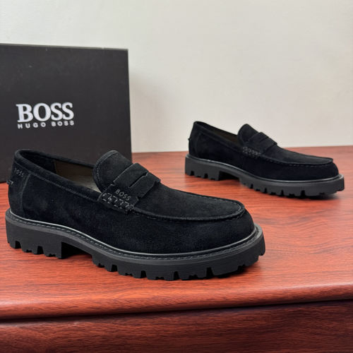Hugo Boss Platform Derby Shoes Leather Upper Durable Sole