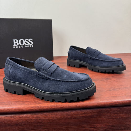 Hugo Boss Platform Derby Shoes Leather Upper Durable Sole