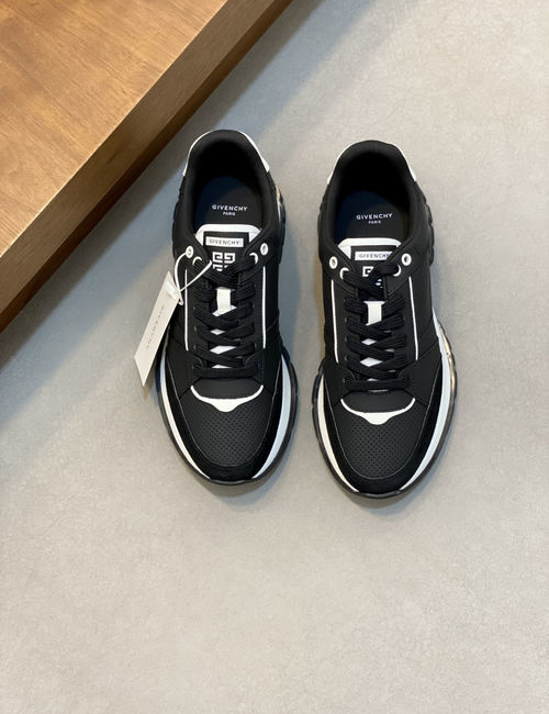 Givenchy Breathable Leather Platform Sneakers