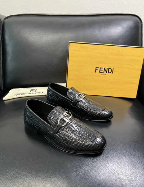 Fendi Premium Leather Knit Casual Shoes