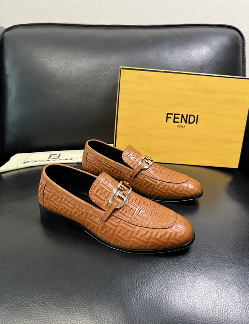 Fendi Premium Leather Knit Casual Shoes