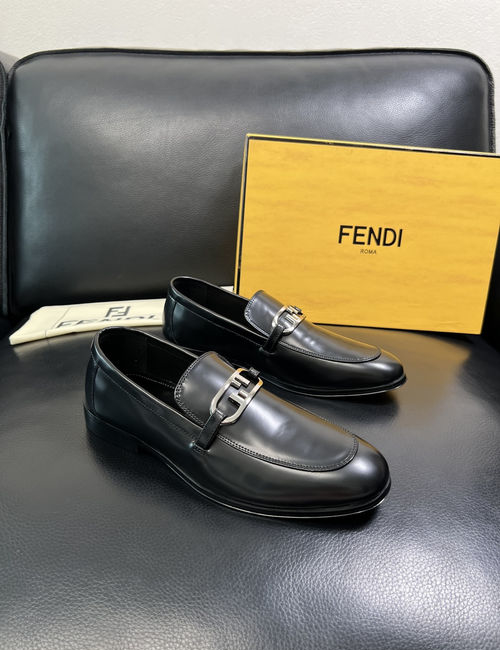 Fendi Premium Leather Knit Casual Shoes