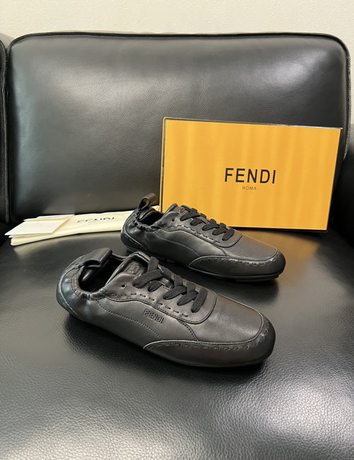 Fendi Genuine Leather Sneakers With Original Sole