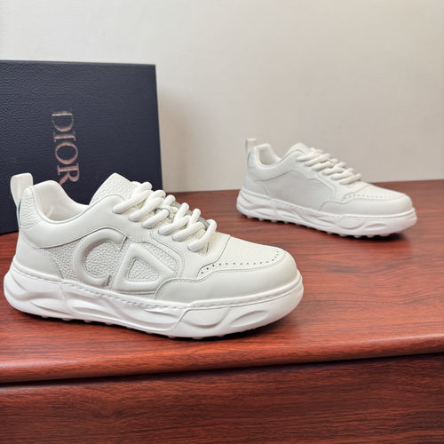 Christian Dior CD Leather Casual Shoes White