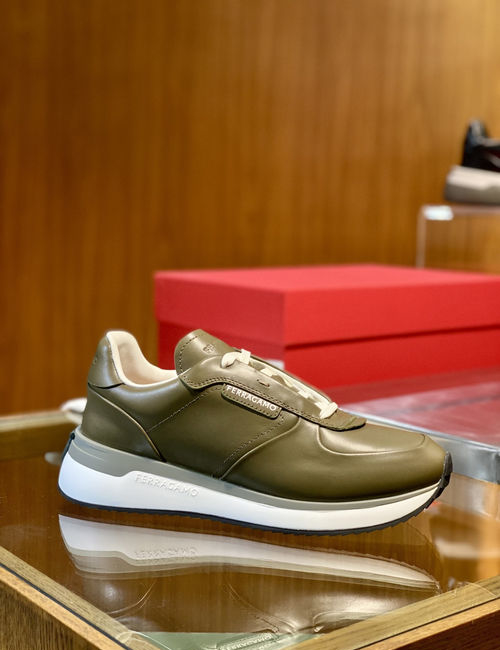 Ferragamo Running Style Leather Casual Shoes