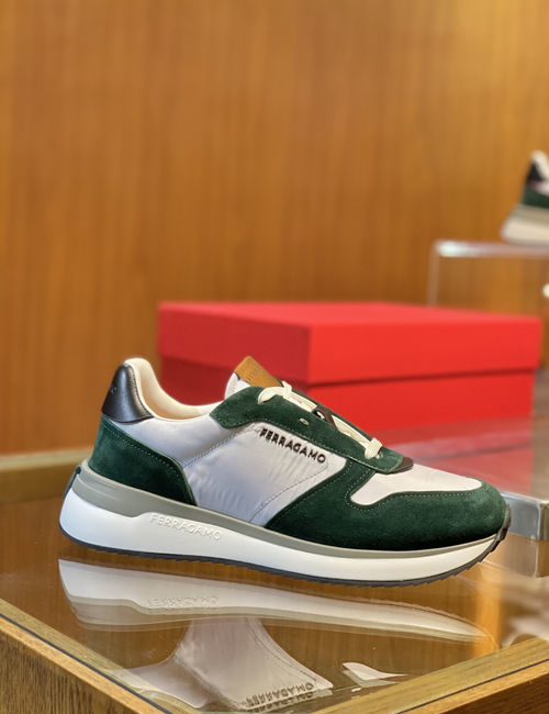Ferragamo Running Style Leather Casual Shoes