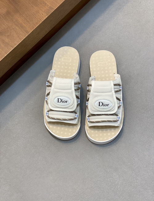 Christian Dior CD H-Town Slides Oblique Print Rubber Footwear