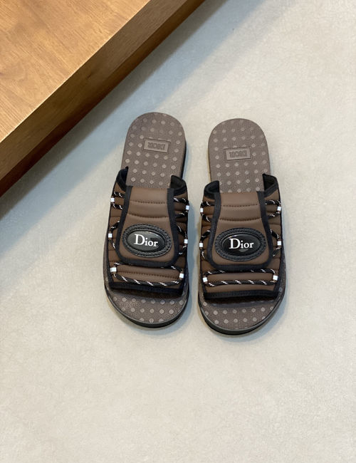 Christian Dior CD H-Town Slides Oblique Print Rubber Footwear