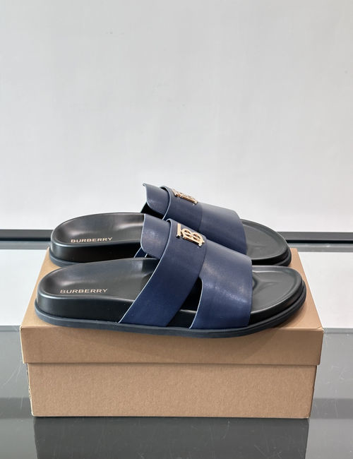 Burberry Cowhide Slides TB Logo Premium Texture
