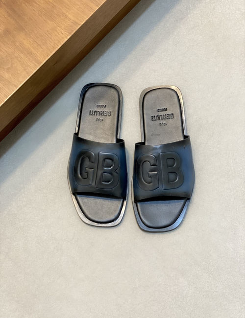 Berluti Hand-Painted Leather Slippers With High Gloss