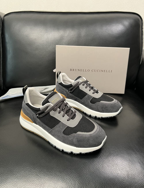 Brunello Cucinelli BC Stitched Leather Comfort Sneakers