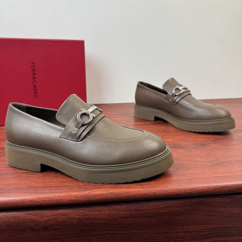 Ferragamo Classic Loafers Coffee Leather