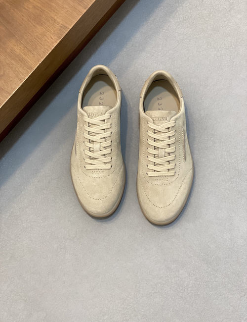 Zegna 232 Suede Sneakers With Rubber Sole