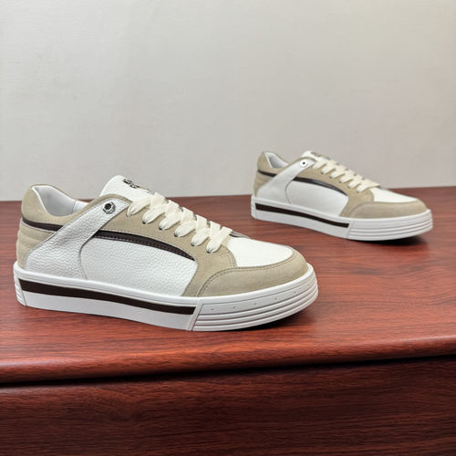 Stefano Ricci Stitching Leather Casual Sneakers