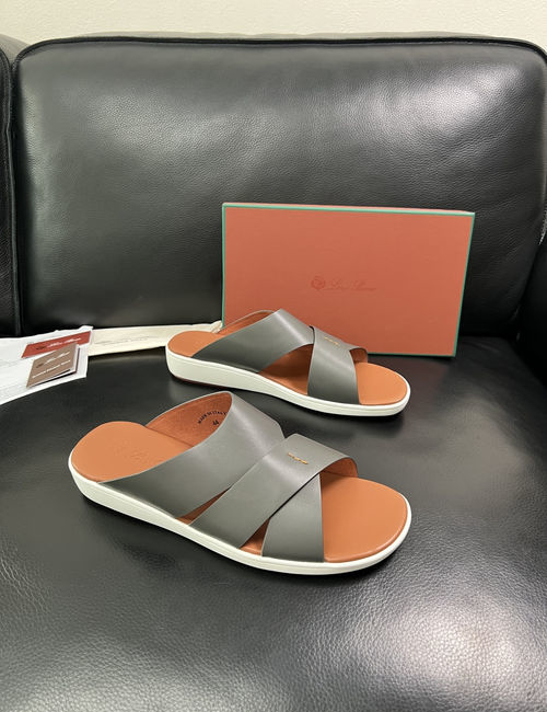 Loro Piana LP Genuine Leather Slippers With Comfort Sole
