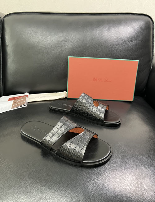 Loro Piana LP Premium Leather Slippers With Comfort Sole