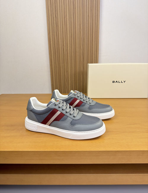 Bally Textured Leather Sneakers, Brand Accents, High-Quality Finish