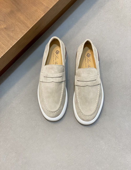 Loro Piana LP Tennis Walk Leather Casual Loafers