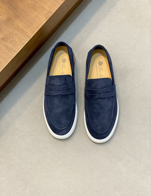 Loro Piana LP Tennis Walk Leather Casual Loafers