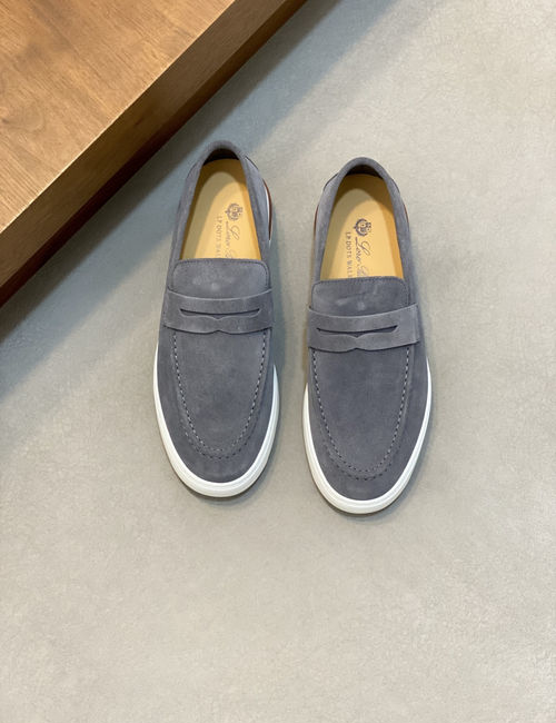 Loro Piana LP Tennis Walk Leather Casual Loafers