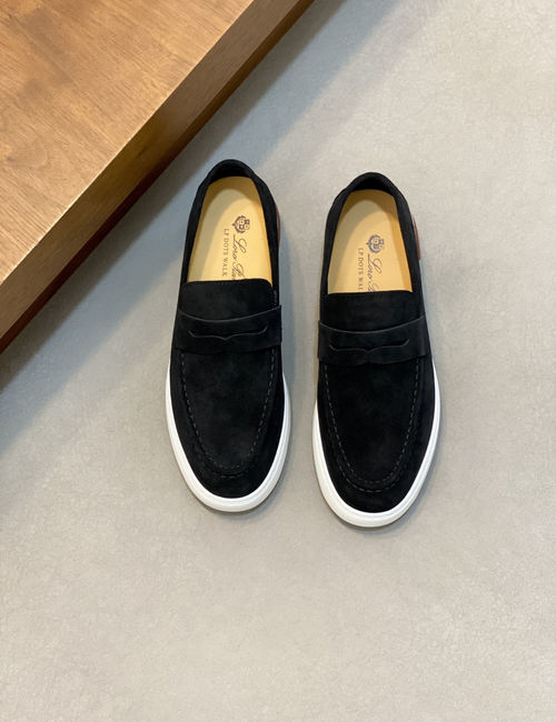 Loro Piana LP Tennis Walk Leather Casual Loafers