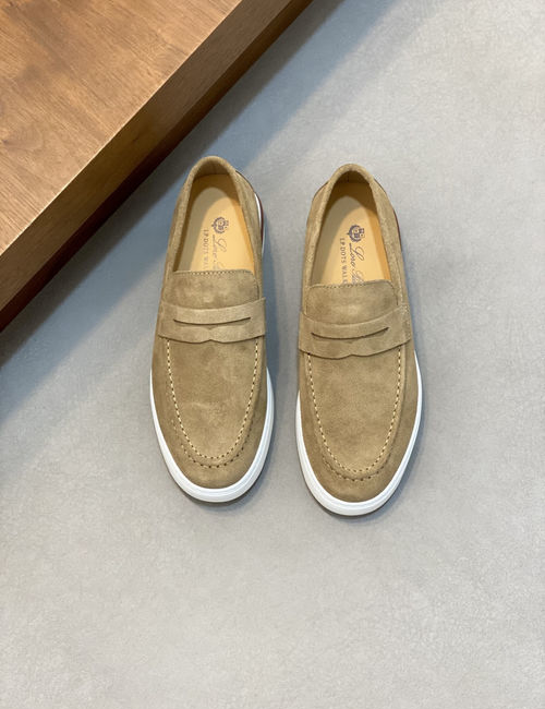 Loro Piana LP Tennis Walk Leather Casual Loafers