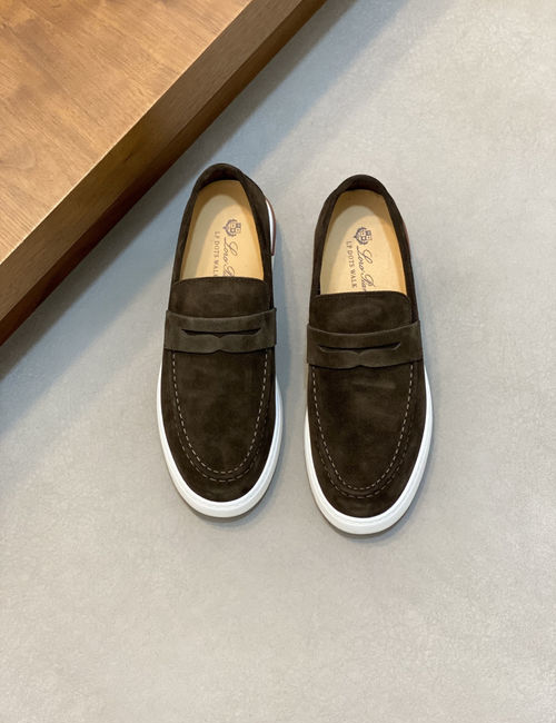 Loro Piana LP Tennis Walk Leather Casual Loafers