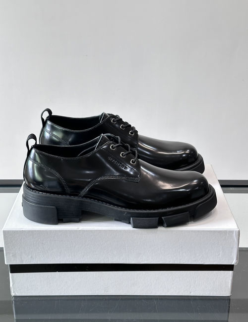 Givenchy High-shine Leather Thick-sole Derby Shoes