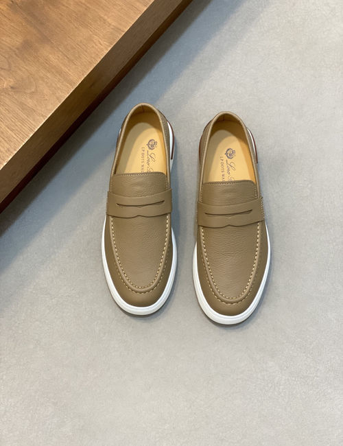 Loro Piana LP Tennis Walk Leather Casual Loafers