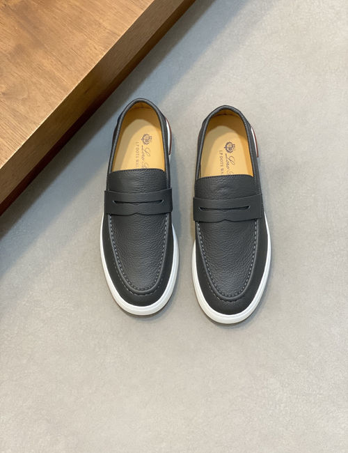 Loro Piana LP Tennis Walk Leather Casual Loafers