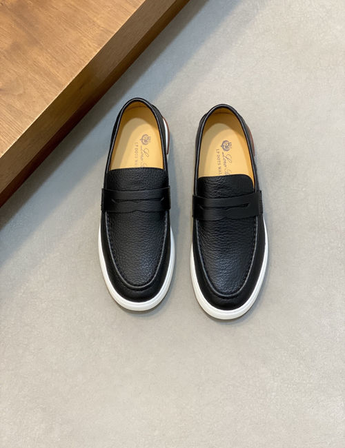 Loro Piana LP Tennis Walk Leather Casual Loafers