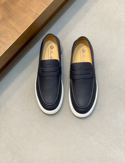 Loro Piana LP Tennis Walk Leather Casual Loafers