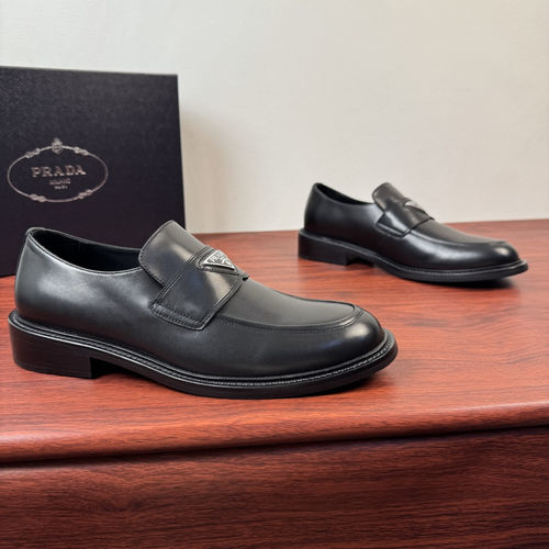 Prada Calfskin Leather Penny Loafers