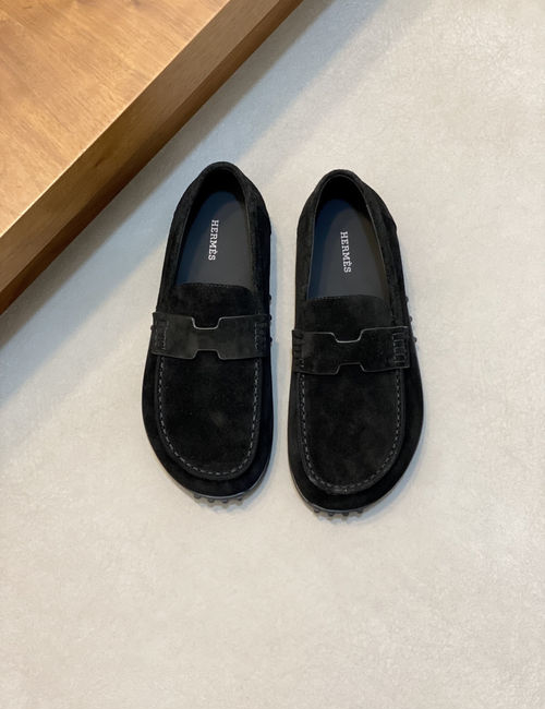 Hermes H Logo Casual Loafer Shoes
