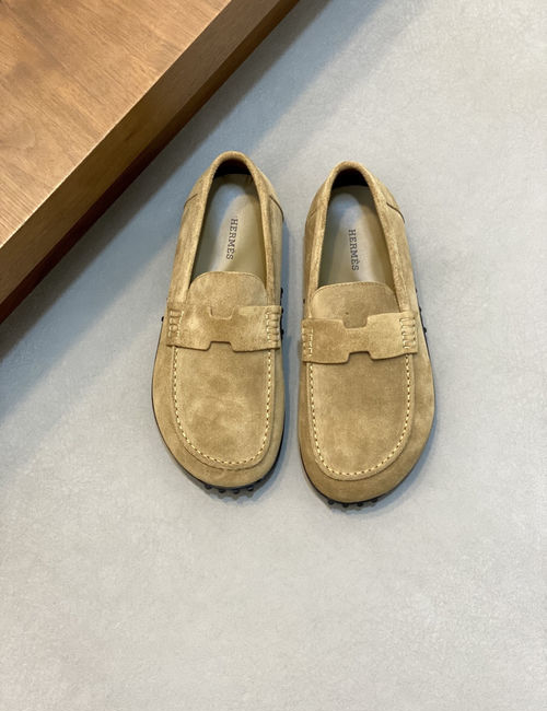 Hermes H Logo Casual Loafer Shoes