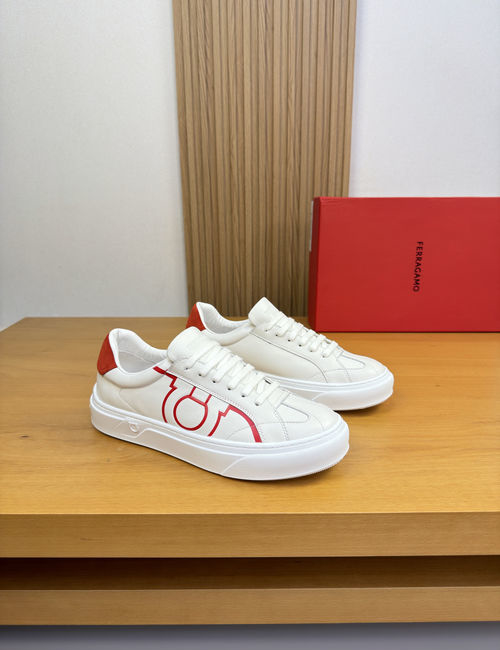Ferragamo Premium Casual Leather Sneakers