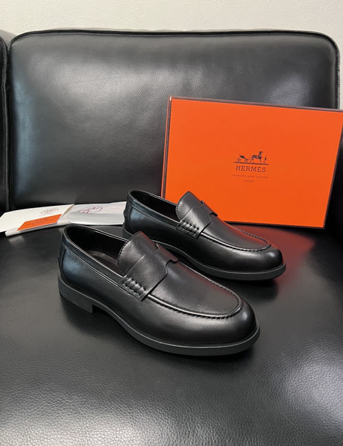 Hermes Premium Leather Dress Shoes