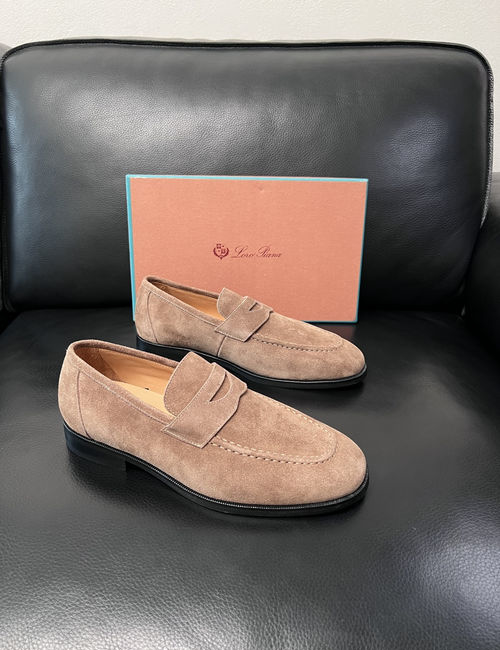 Loro Piana LP Genuine Leather Stitching Casual Leather Shoes