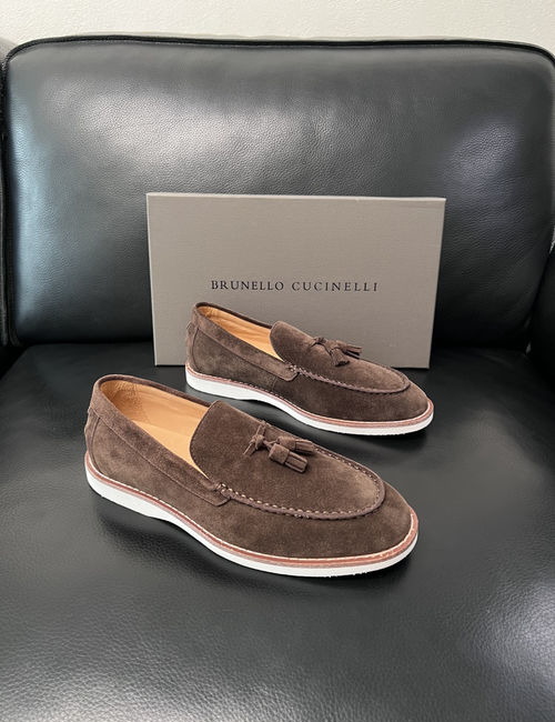 Brunello Cucinelli BC Premium Leather Casual Shoes Comfortable Sole