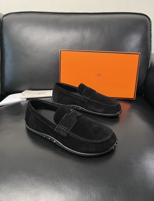 Hermes Premium Stitched Casual Leather Shoes