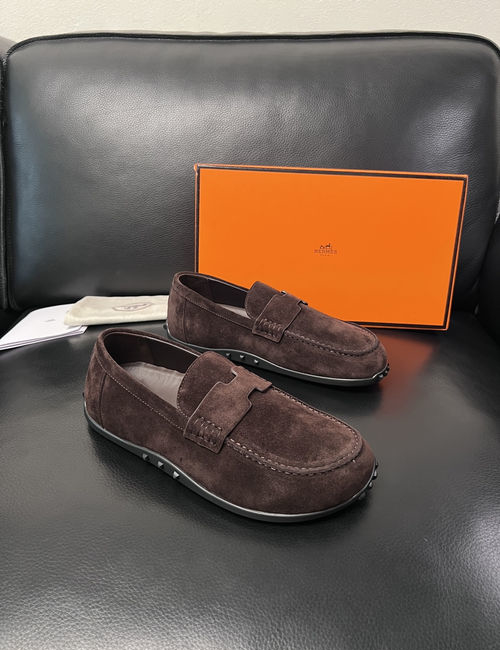 Hermes Premium Stitched Casual Leather Shoes