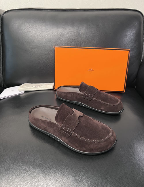Hermes Premium Cowhide Casual Shoes