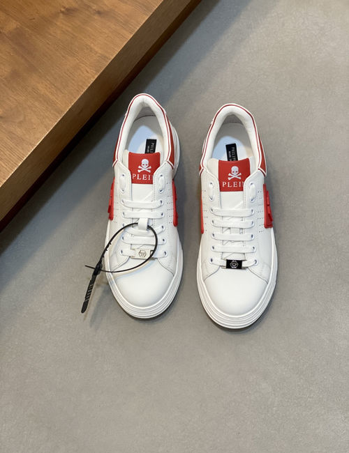 Philipp Plein Cow Leather Upper Low-top Casual Shoes