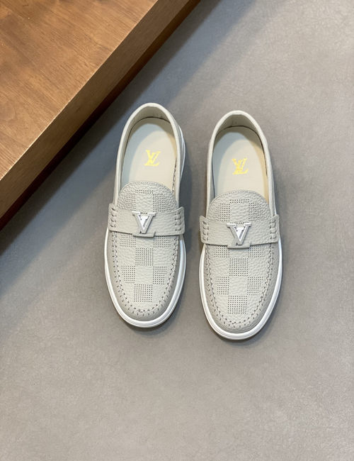 Lougou Cowhide Casual Sneakers With TPU Outsole