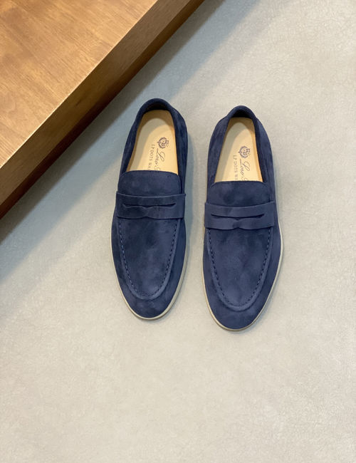 Loro Piana LP Water-repellent Suede Moccasins Non-slip Sole